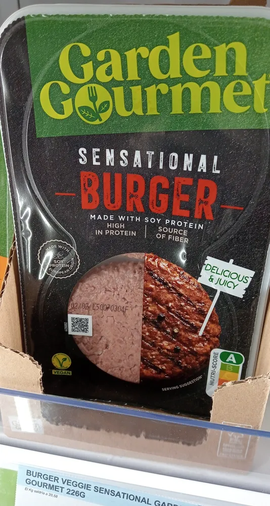 BURGER VEGGIE SENSATIONAL GARDEN GOURMET 226G