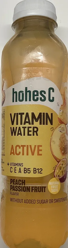 Vitamin Water Active pêche fruit de la passion