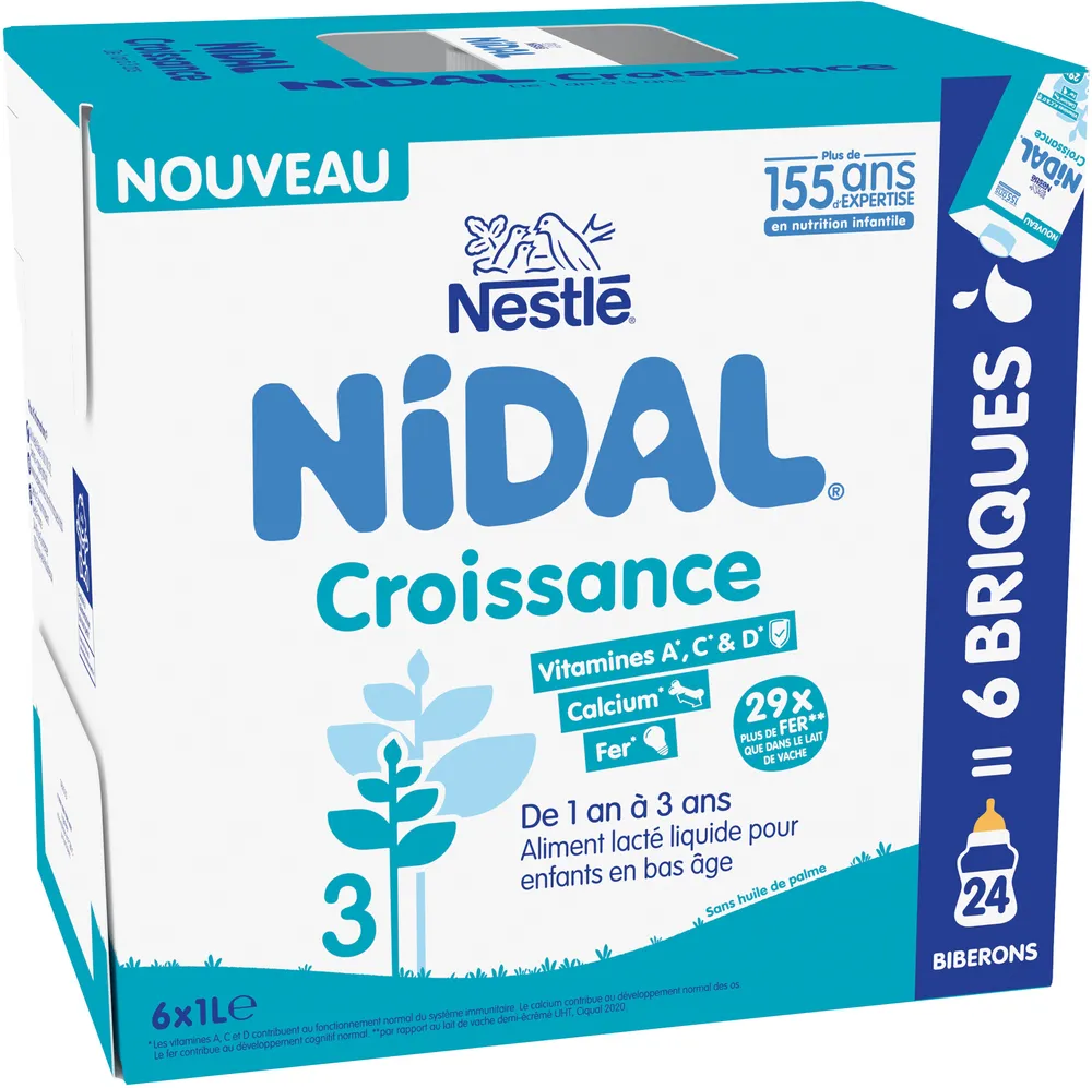 NIDAL lait de croissance 6x1L