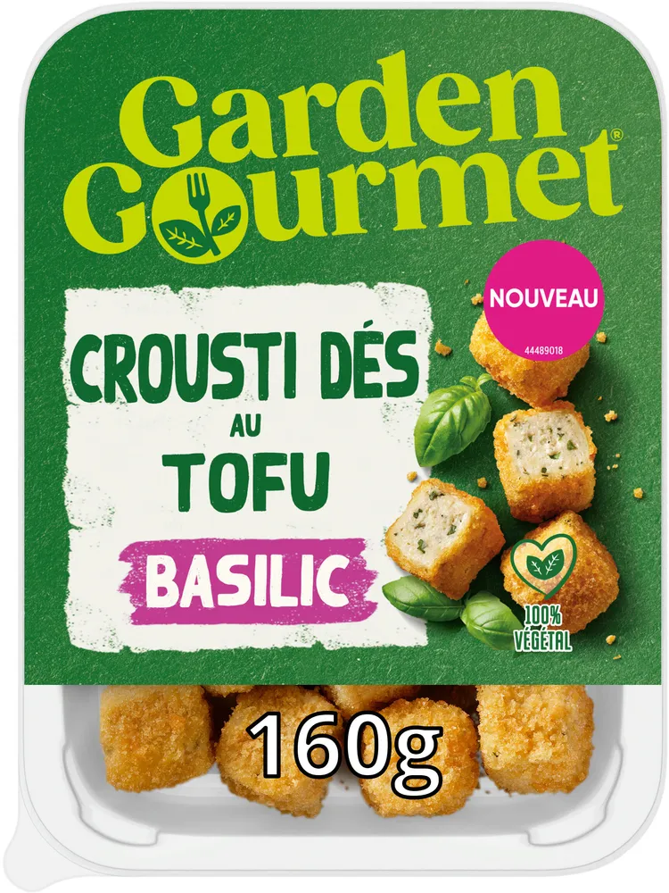 Crousty dés au tofu. Basilic