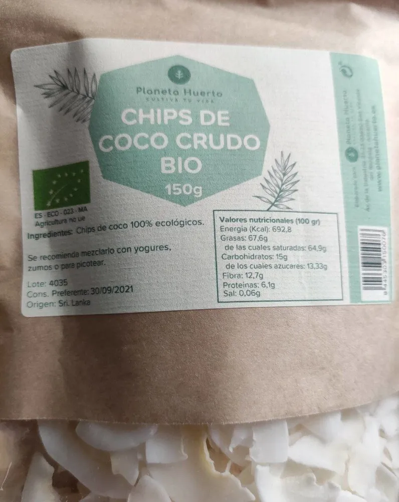 CHIPS DE COCO CRUDO BIO