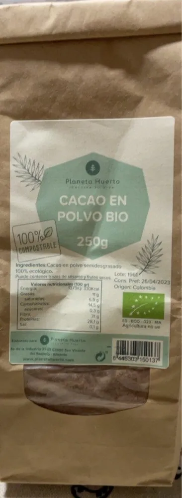 Cacao en polvo bio