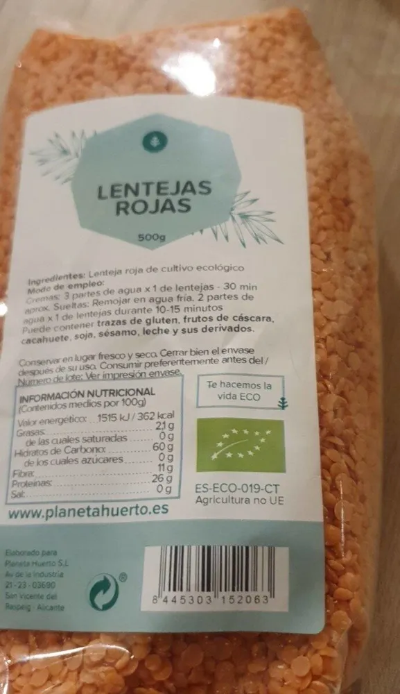 Lentegas rojas