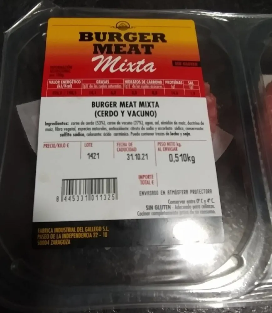 Burger Méat Mixta