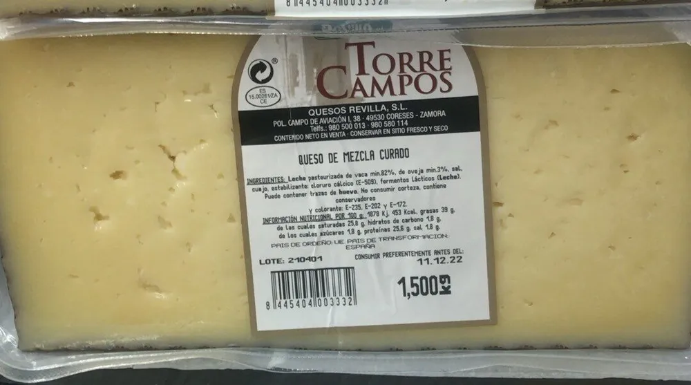 Queso de mezcla curado