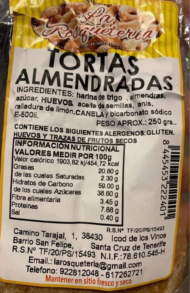 Tortas Almendradas