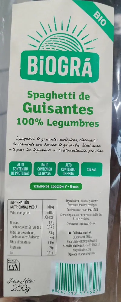 Spaghetti de Guisantes