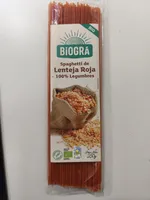 Espaguetis de lenteja roja