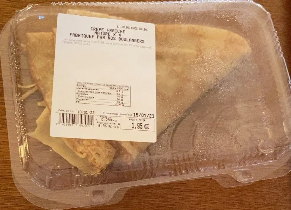 Crêpes fraiches nature