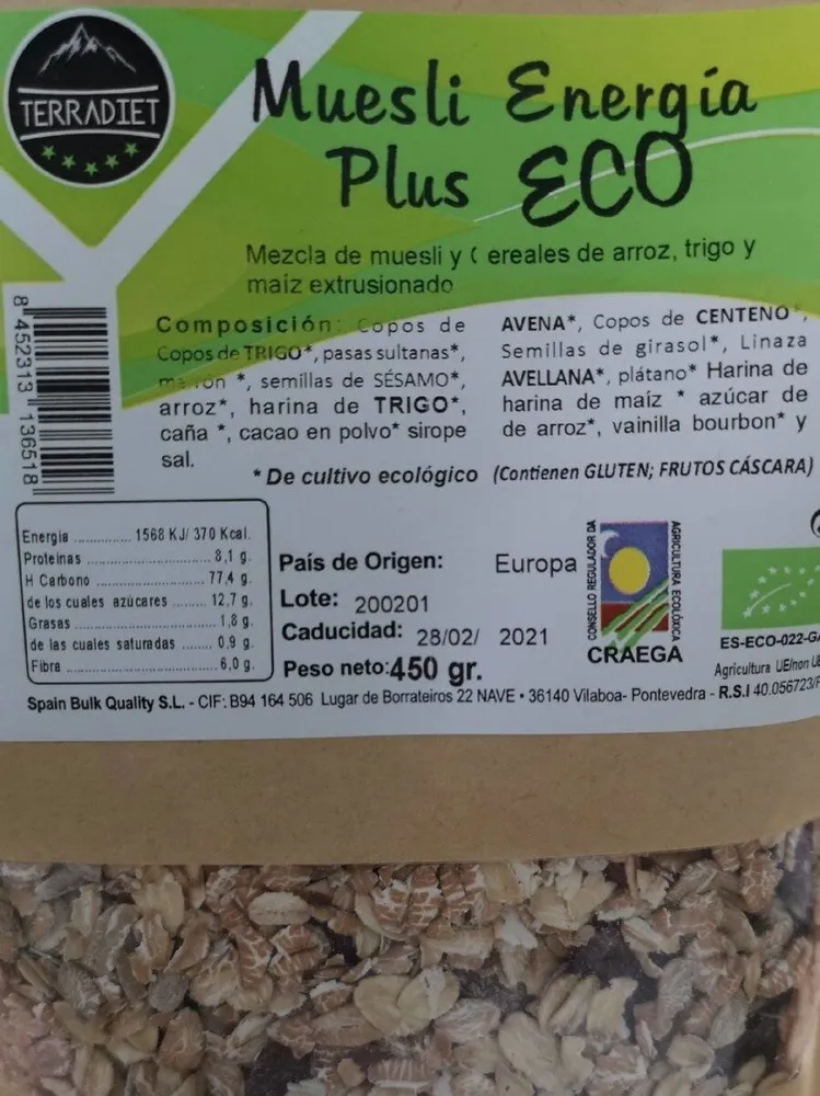 Muesli Energía Plus ECO