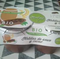 Natillas de arroz y cacao