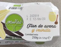 Flan de avena y vainilla