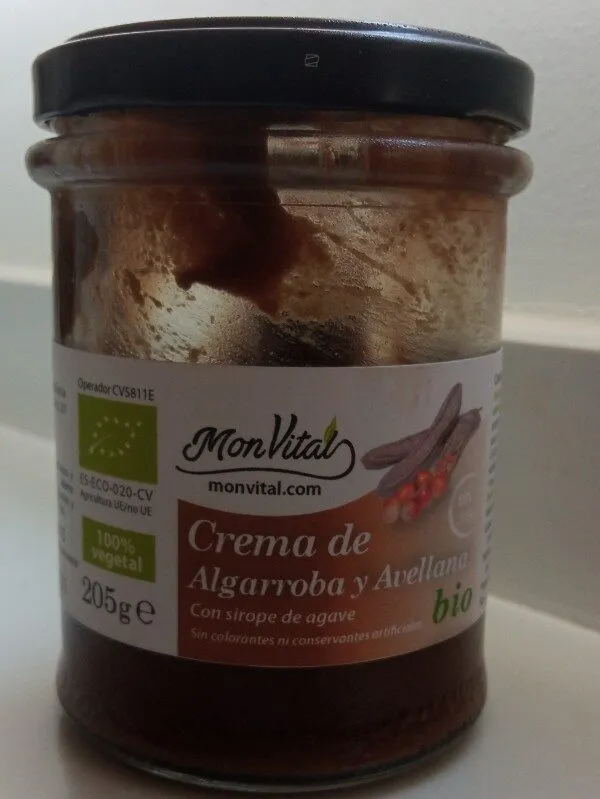 Crema de algarroba y avellana