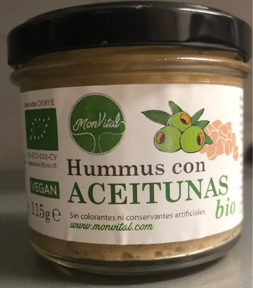 Hummus con aceitunas