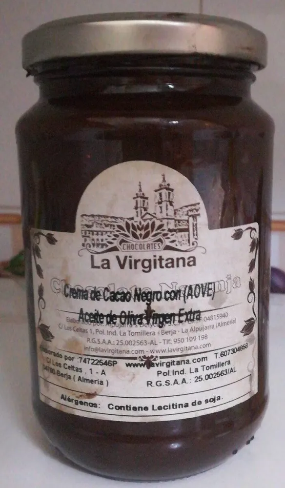 Crema de cacao negro con AOVE