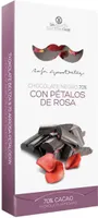 Chocolate negro 70% con pétalos de rosa