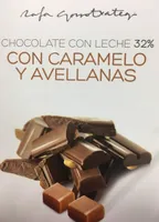 Chocolate con leche con caramelo y avellanas