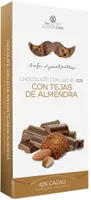 Chocolate con leche con tejas de almendra