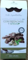 Chocolate con leche 45% con pistachos y stevia