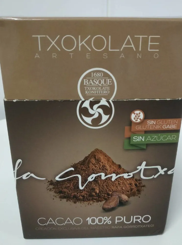 Txokolate Artesano Cacao 100% Puro