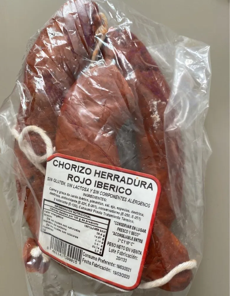 Chorizo herradura rojo iberico