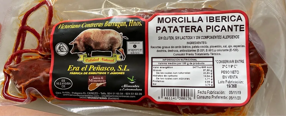 Morcilla iberica patatera picante