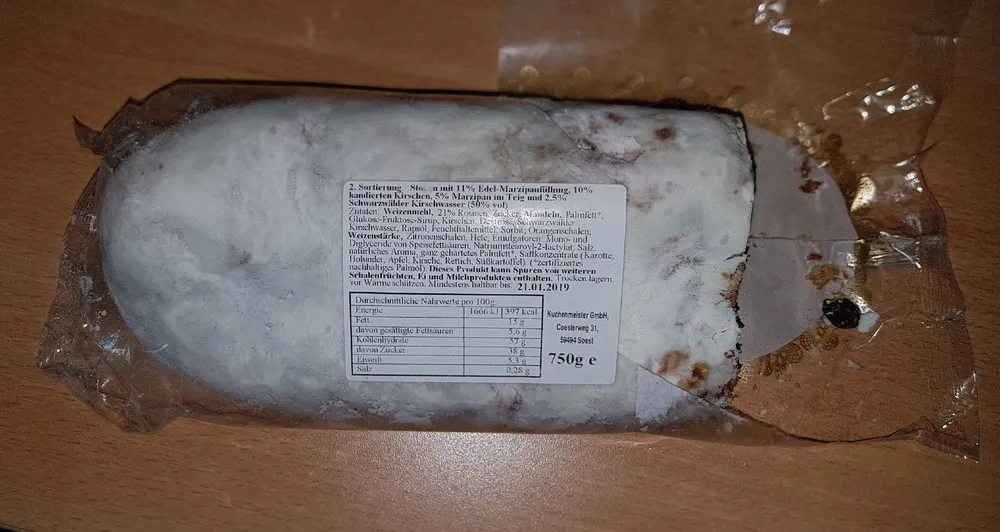Gâteau stollen forêt noire