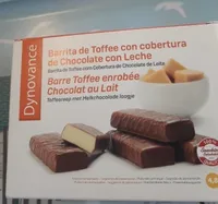 barre de toffee enrobée de chocolat au lait