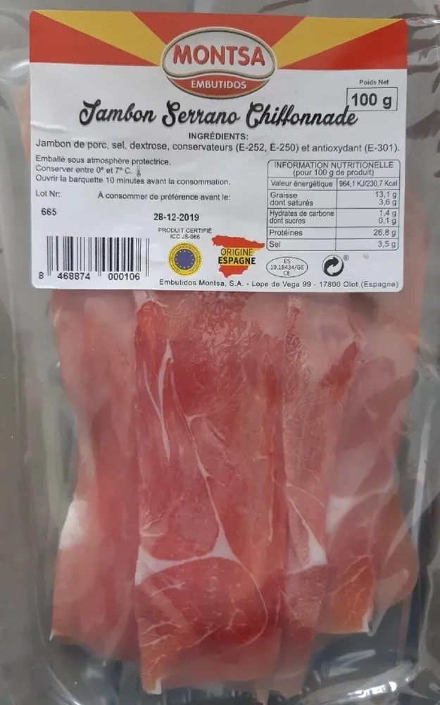 Jambon serrano chiffonade