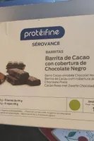 Barre de cacao enrobée de chocolat noir