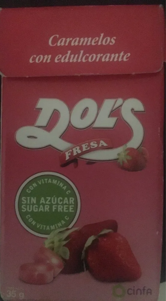 Caramelos con edulcorante de fresa