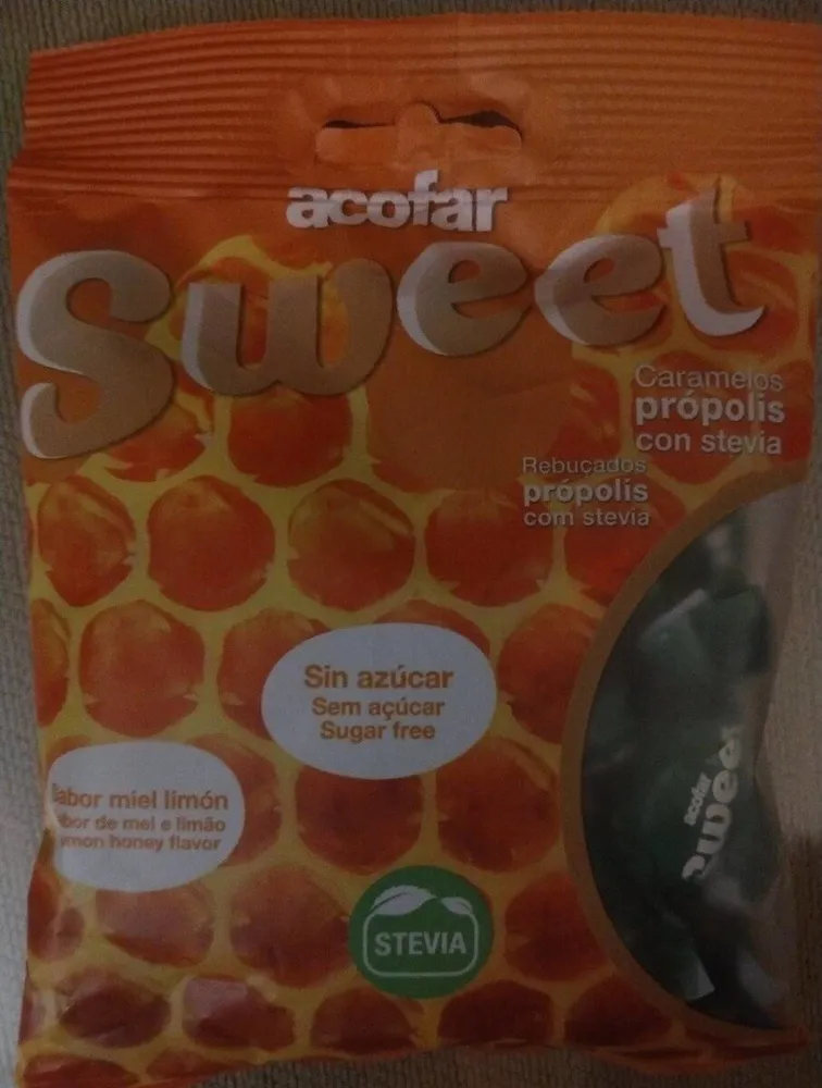 Caramelos própolis con stevia miel y limón