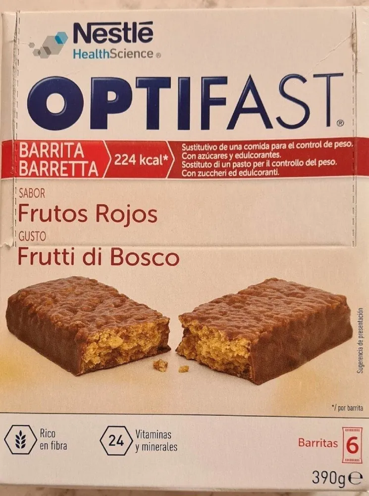 Optifast barritas sustitutivas Frutos Rojos