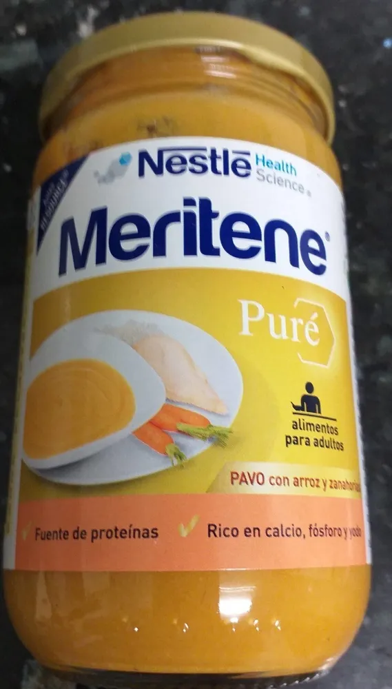 Meritene puré de pavo con arroz y zanahoria