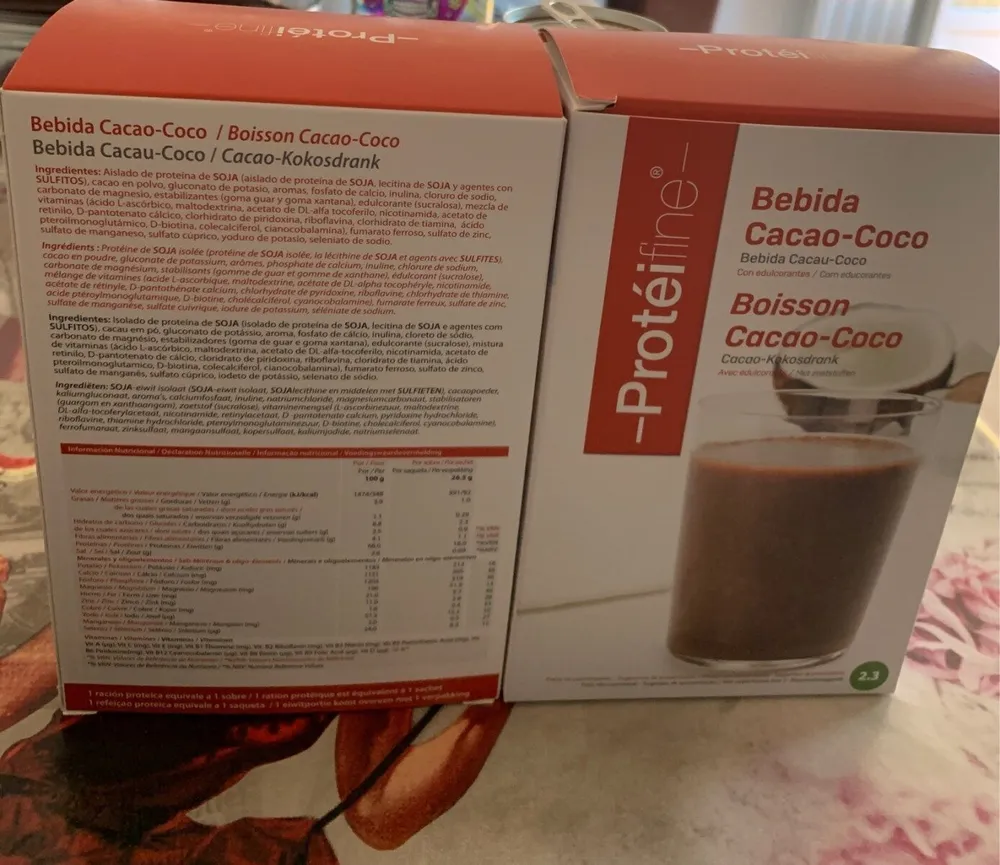 Bebida de cacao-coco