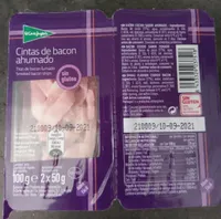 Cintas de bacon ahumado