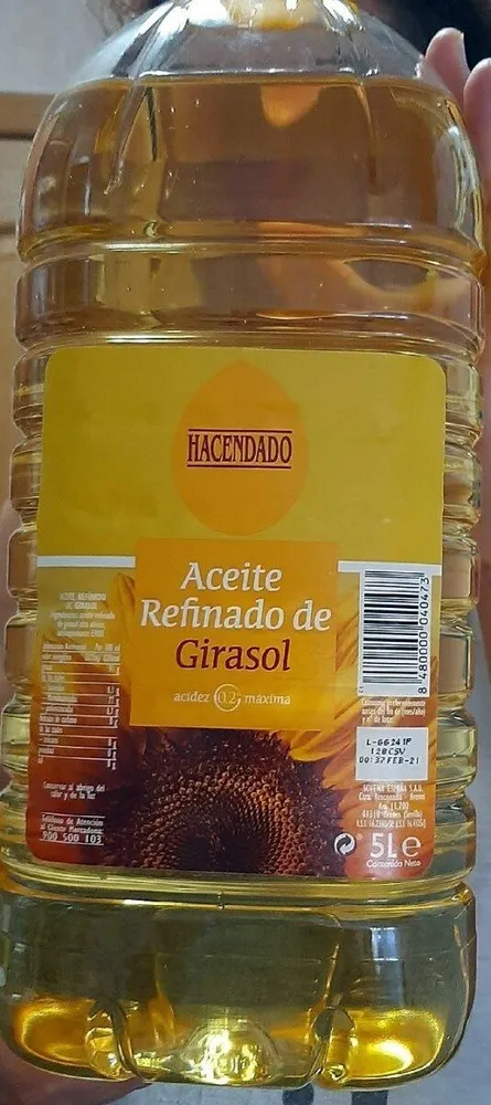 Aceite refinado de girasol