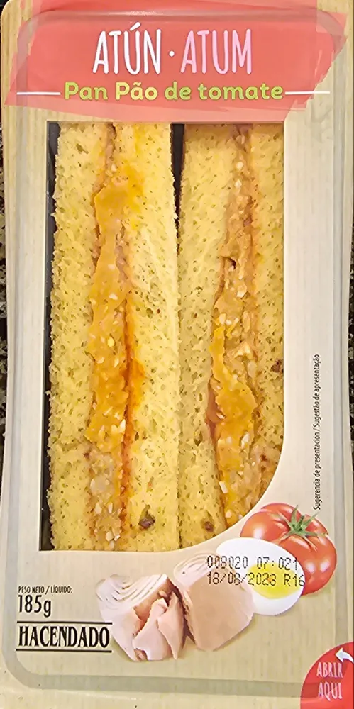 Sándwich atún y huevo