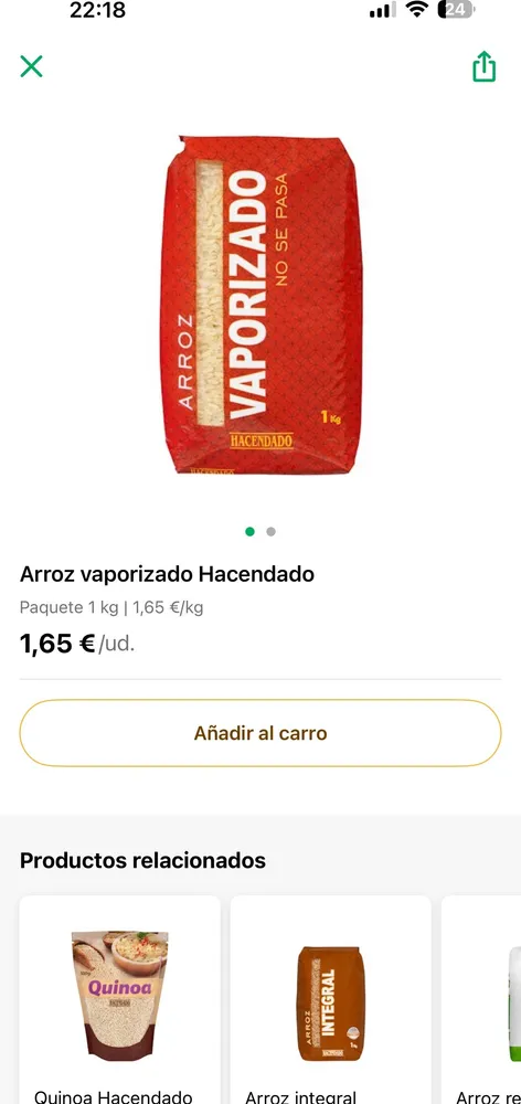 Arroz vaporizado