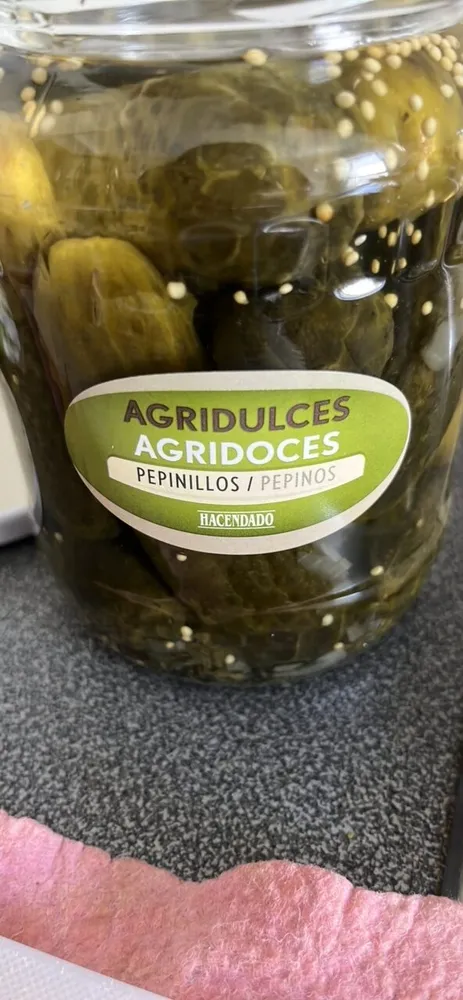 Pepinillos agridulces