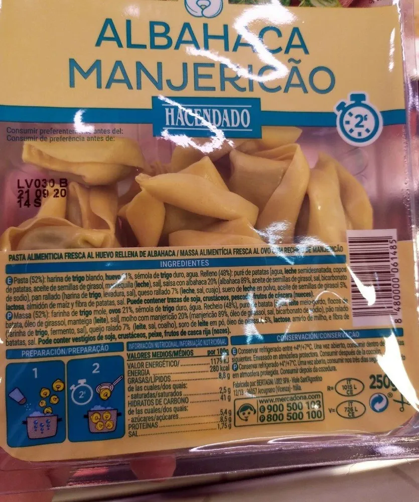 Tortelloni de albahaca