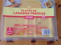 Placas de lasagna frescas