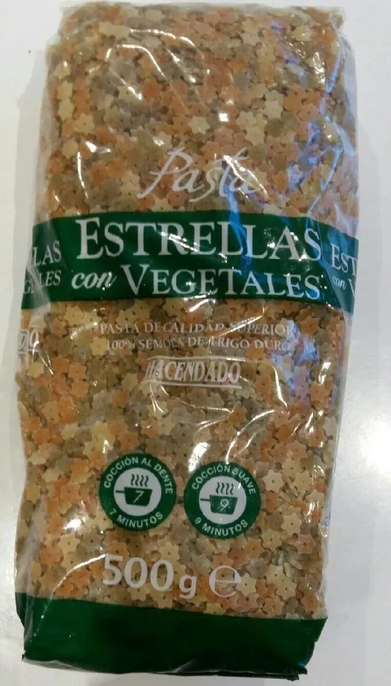 Estrellas con vegetales
