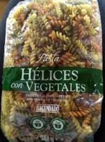 Hélices con vegetales