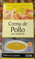 Crema de pollo con verduras