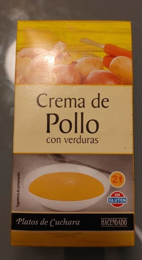 Crema de pollo con verduras