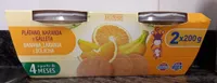Potito plátano, naranja y galleta.