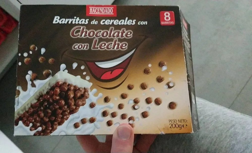 Barritas de chocolate con chocolate con leche