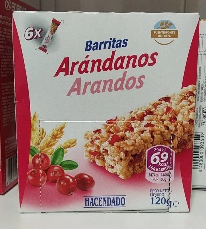Barritas arándanos