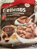 Cereales rellenos con crema de chocolate y avellanas